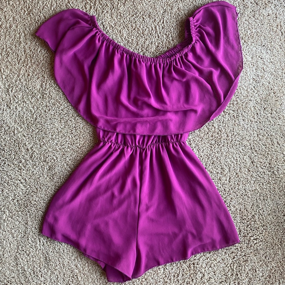 Fashion Nova Dark Purple Romper
